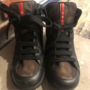 Prada kids high top sneakers